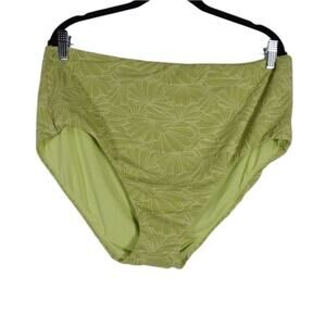 NWOT Sample Andie Swim Women's Scalloped Bikini Bottom Lime Green Size 2XL